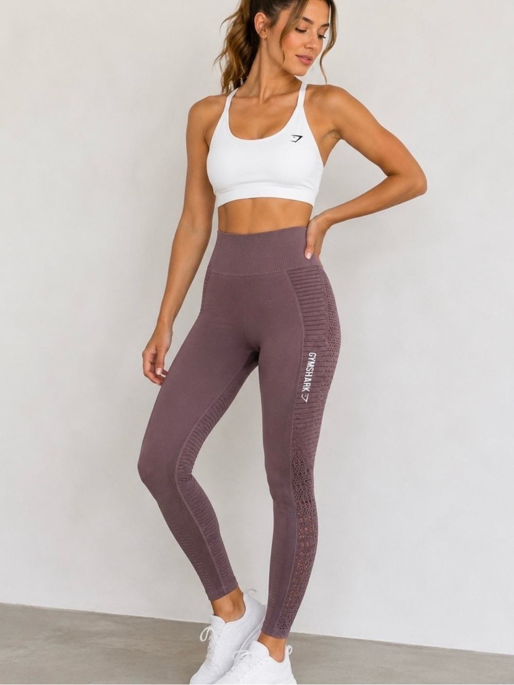 Gymshark Women’s XS Seamless High-Waist Leggings in Dusty Mauve